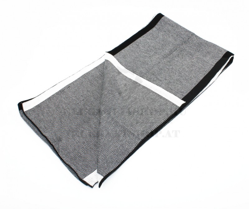 Newsmen kétoldalas kötött sál - Fehér-fekete