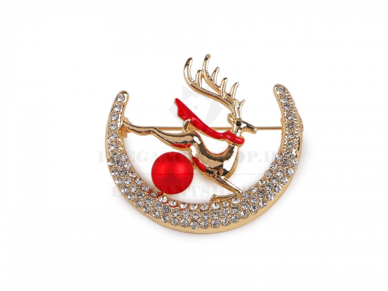 Bross kitűző kövekkel