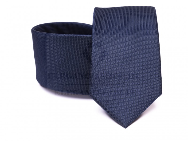 Prémium selyem nyakkendő - Sötétkék