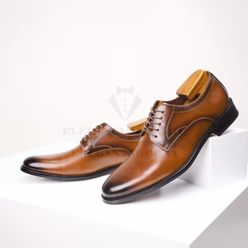 Marhabőr férfi cipő - Caramell