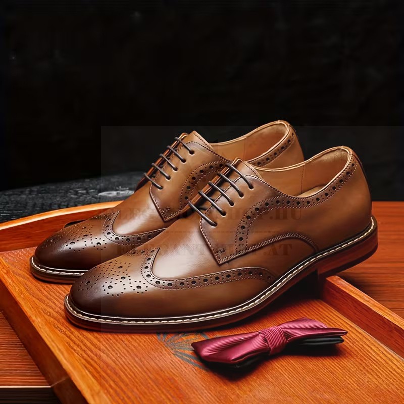 Marhabőr férfi cipő - Caramell