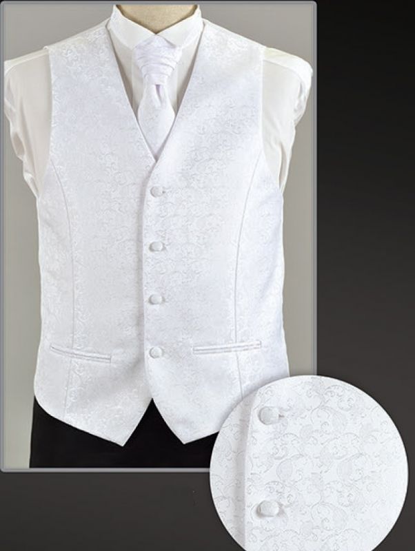 Alkalmi mellényszett - Fehér mintás