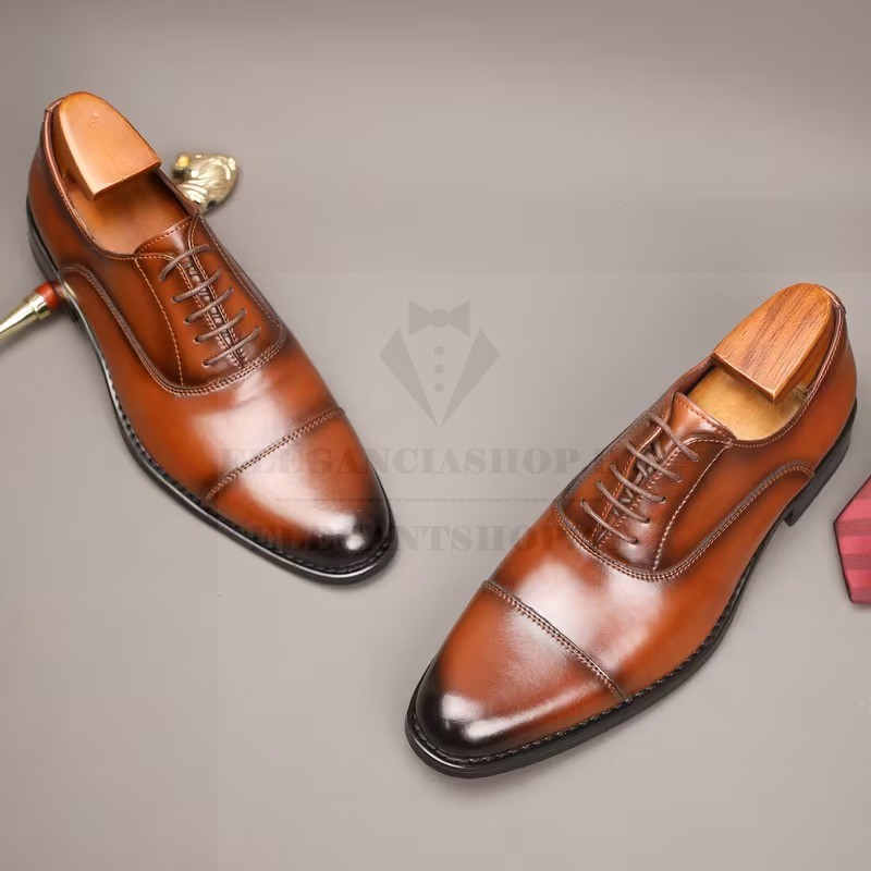 Marhabőr férfi cipő - Caramell