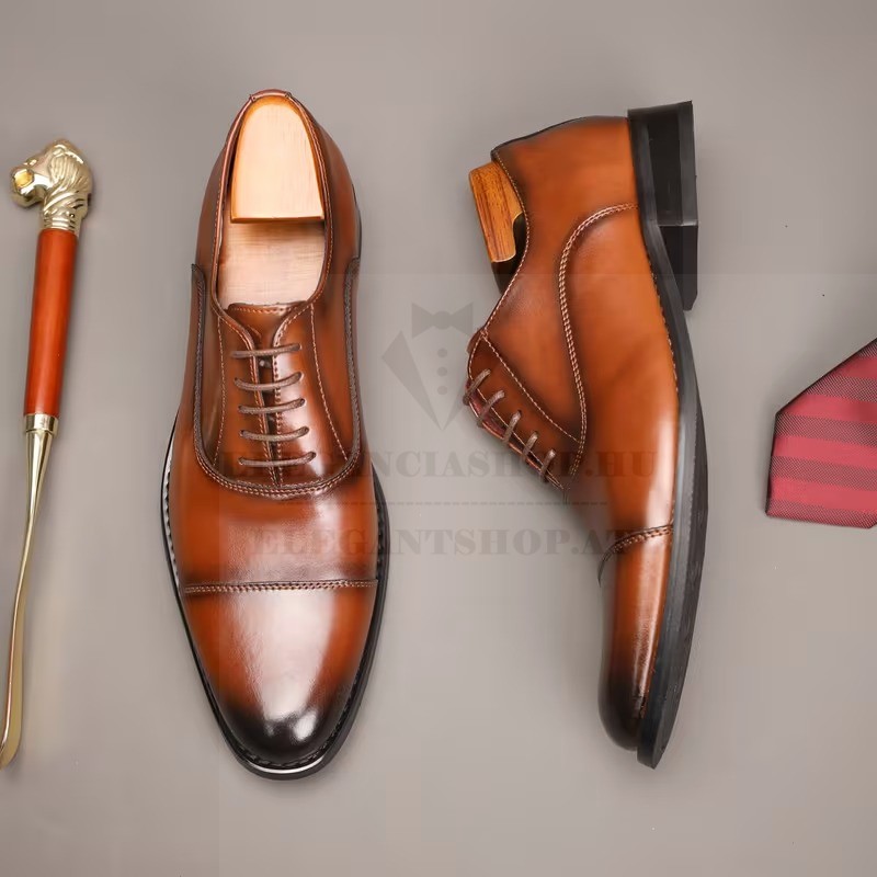 Marhabőr férfi cipő - Caramell