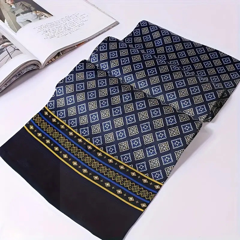 Férfi exklúzív sál - Kék mintás