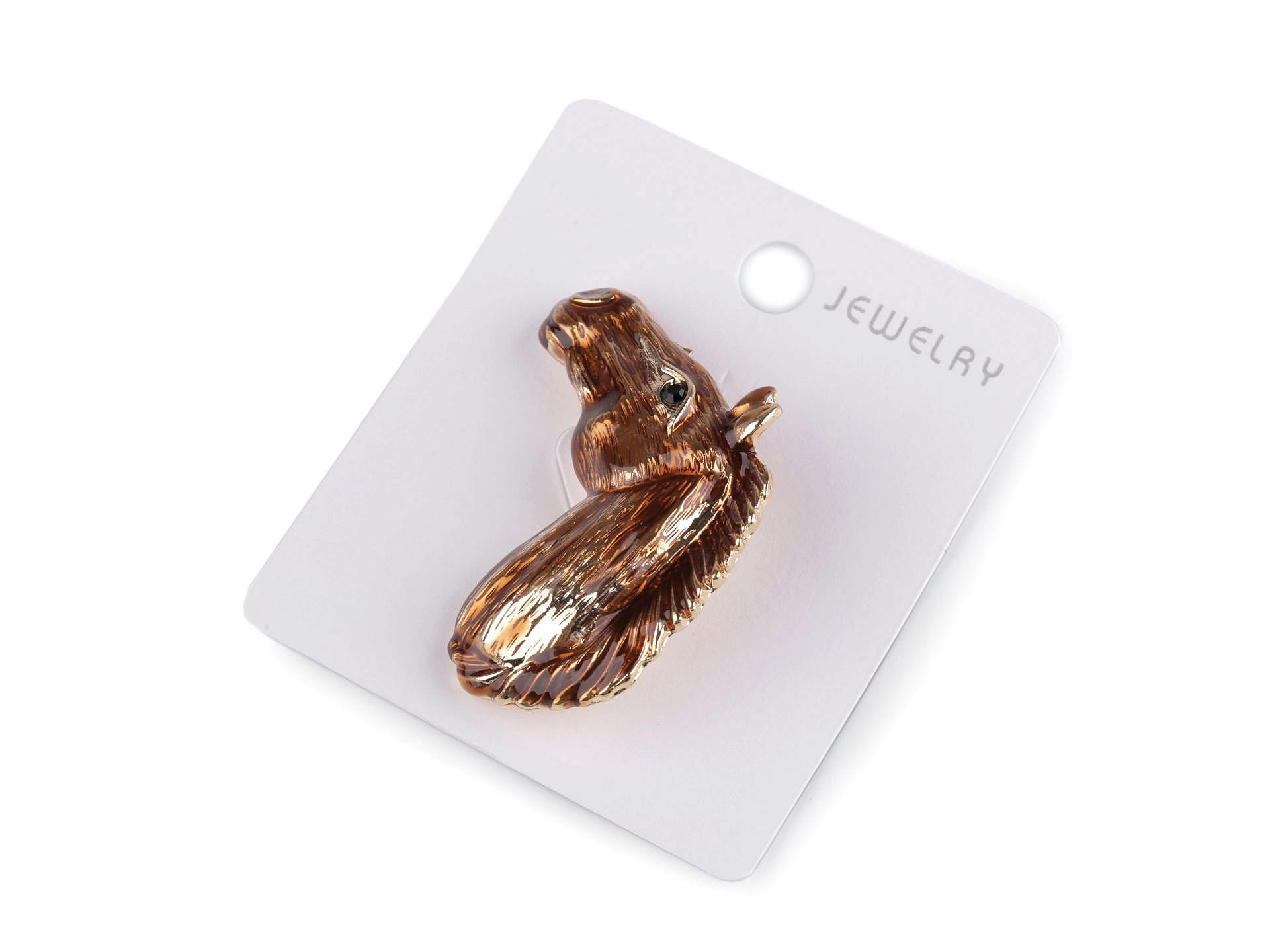 Bross lovas kitűző