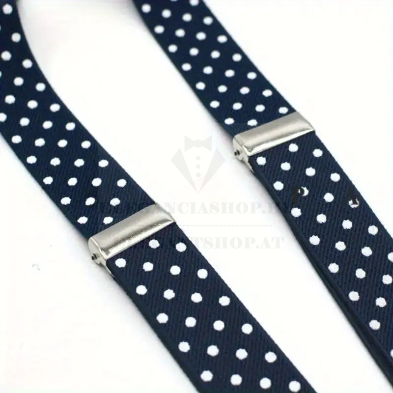 Pöttyös nadrágtartó szett - Kék