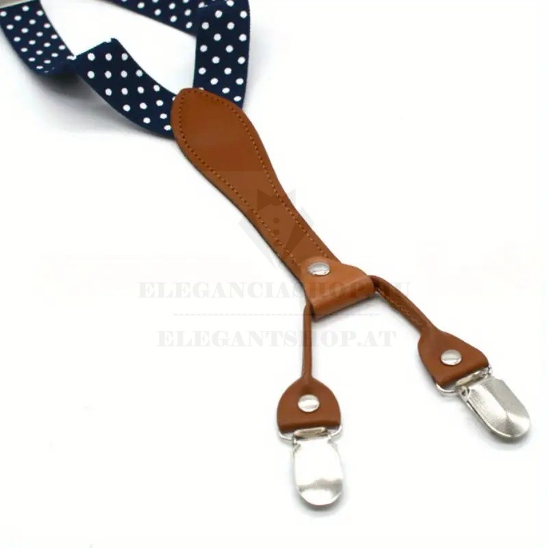 Pöttyös nadrágtartó szett - Kék