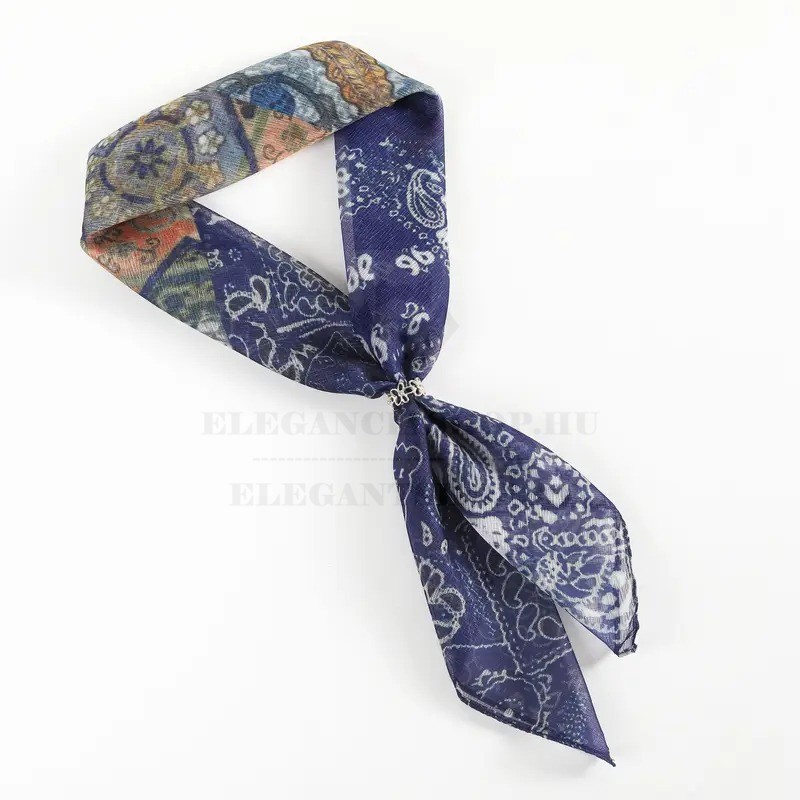 Férfi selyem kendő - Kék mintás