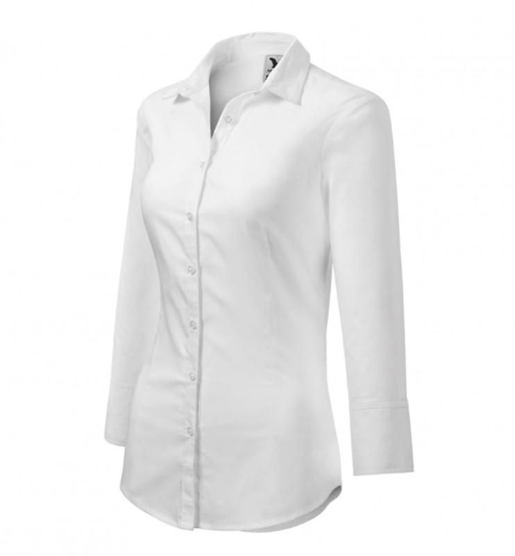 Női puplin ing 3/4 ujjú - Fehér