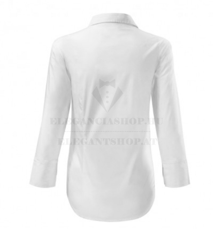 Női puplin ing 3/4 ujjú - Fehér