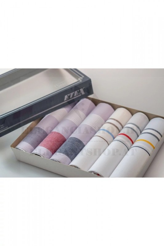 Zsebkendő csomag díszdobozban - 6 db