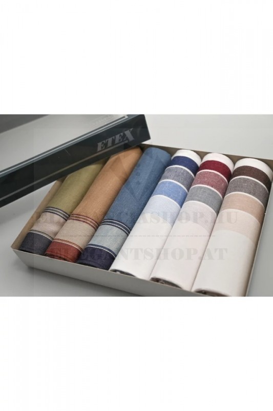 Zsebkendő csomag díszdobozban - 6 db