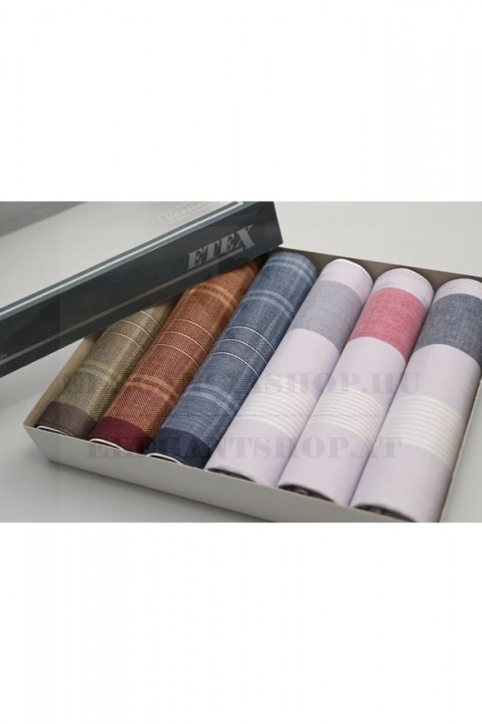 Zsebkendő csomag díszdobozban - 6 db