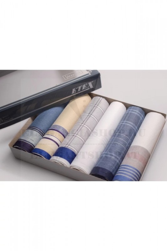 Díszdobozos zsebkendő szett - 6 db