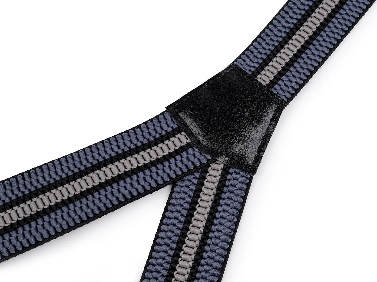 Nadrágtartó eko bőr - Kék csíkos