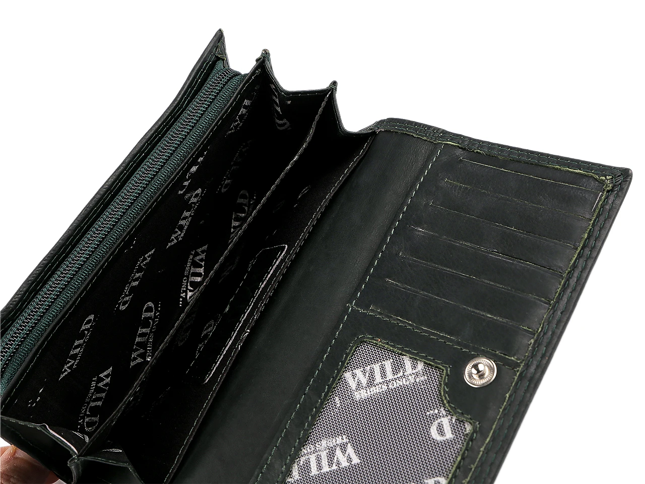 Női bőr pénztárca - 9,5x17 cm