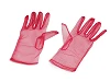 Női alkalmi tüll kesztyű - Piros