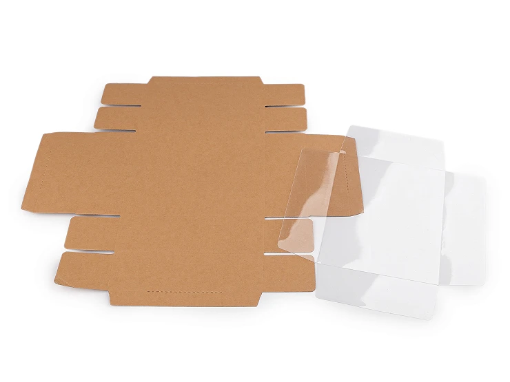 Papírdoboz átlátszó tetővel 12 x 15 cm - 10 db