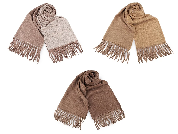 Női téli sál rojtokkal