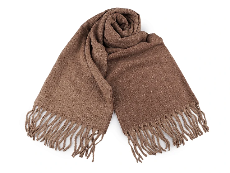 Női téli sál rojtokkal