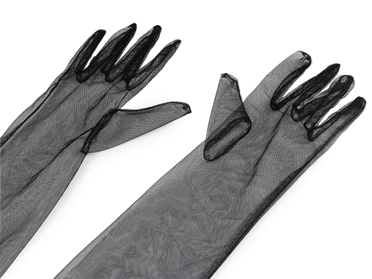 Női alkalmi hosszú tüll kesztyű