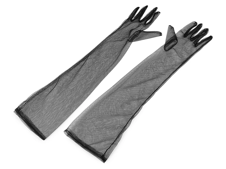 Női alkalmi hosszú tüll kesztyű