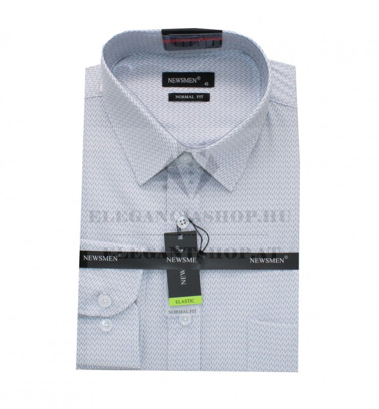 NM h.u normál fit elasztikus ing - Szürke mintás