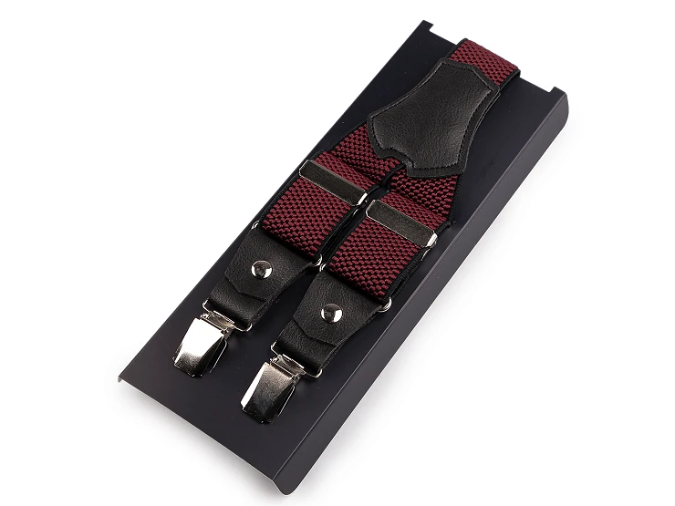 Angelo Bonetti bőr nadrágtartó - Fekete