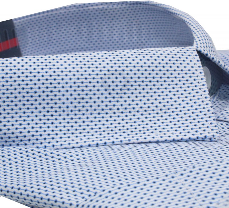 NM elasztikus extra r.u ing - Kék aprómintás