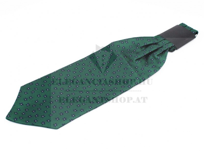 Goldenland ascot nyaksál - Sötétzöld aprómintás