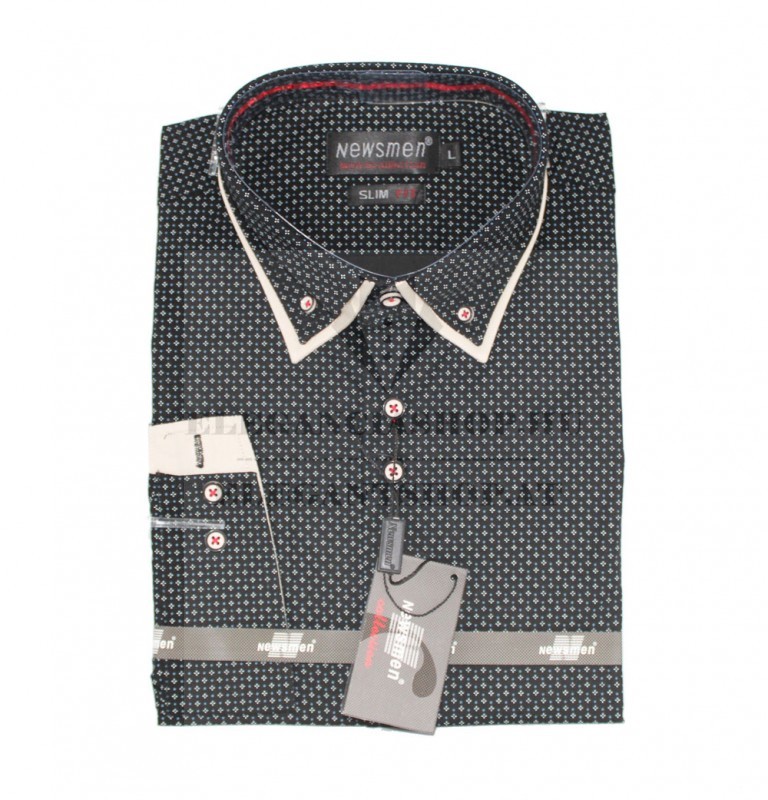 NM h.u slim ing - Fekete-drapp betétes