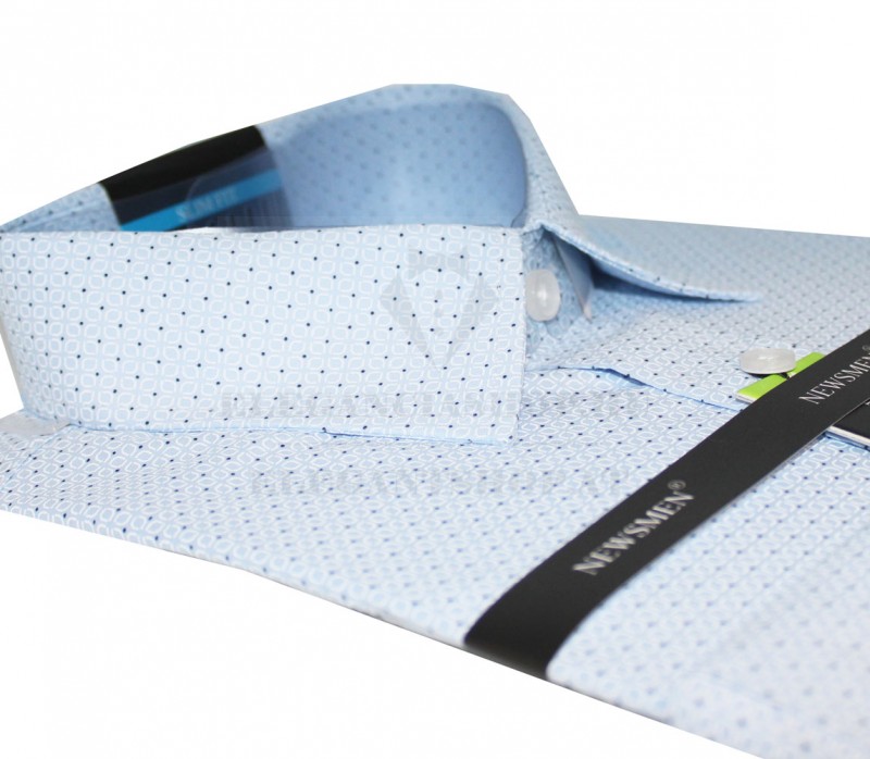 Newsmen h.u slim ing - Világoskék aprómintás