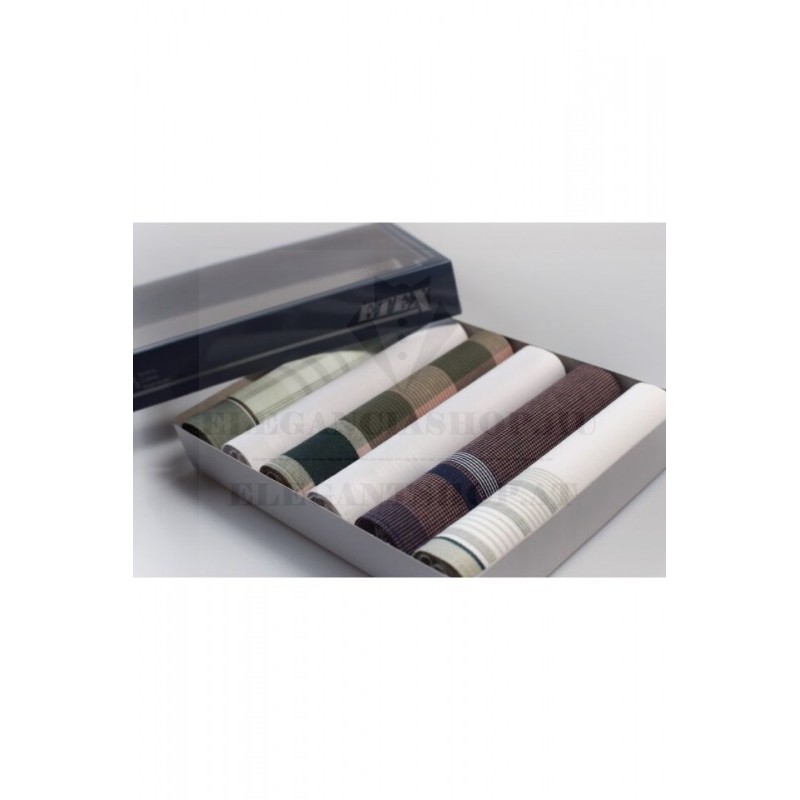 Díszdobozos zsebkendő szett - 6 db