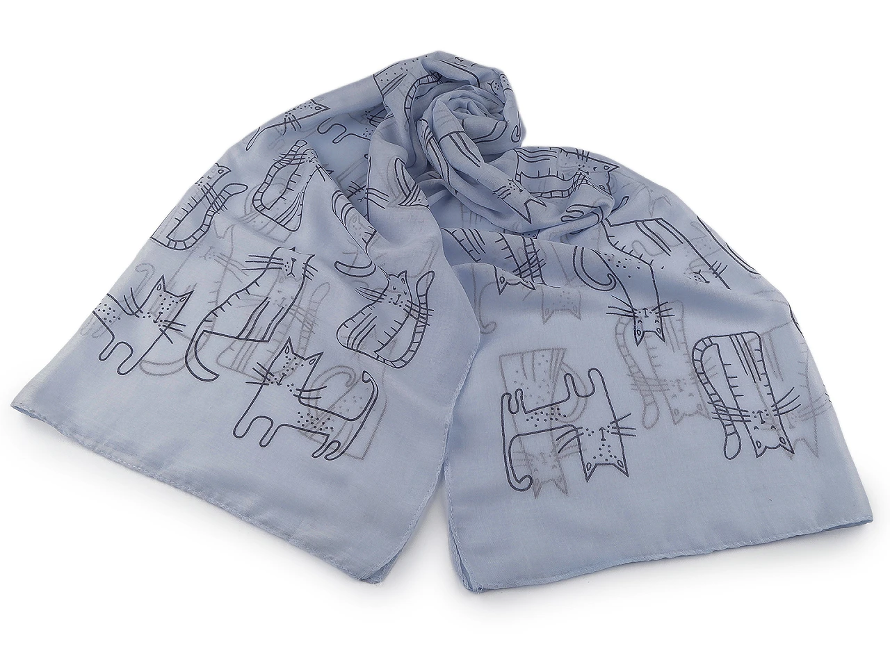 Női sál macska - 70x180 cm