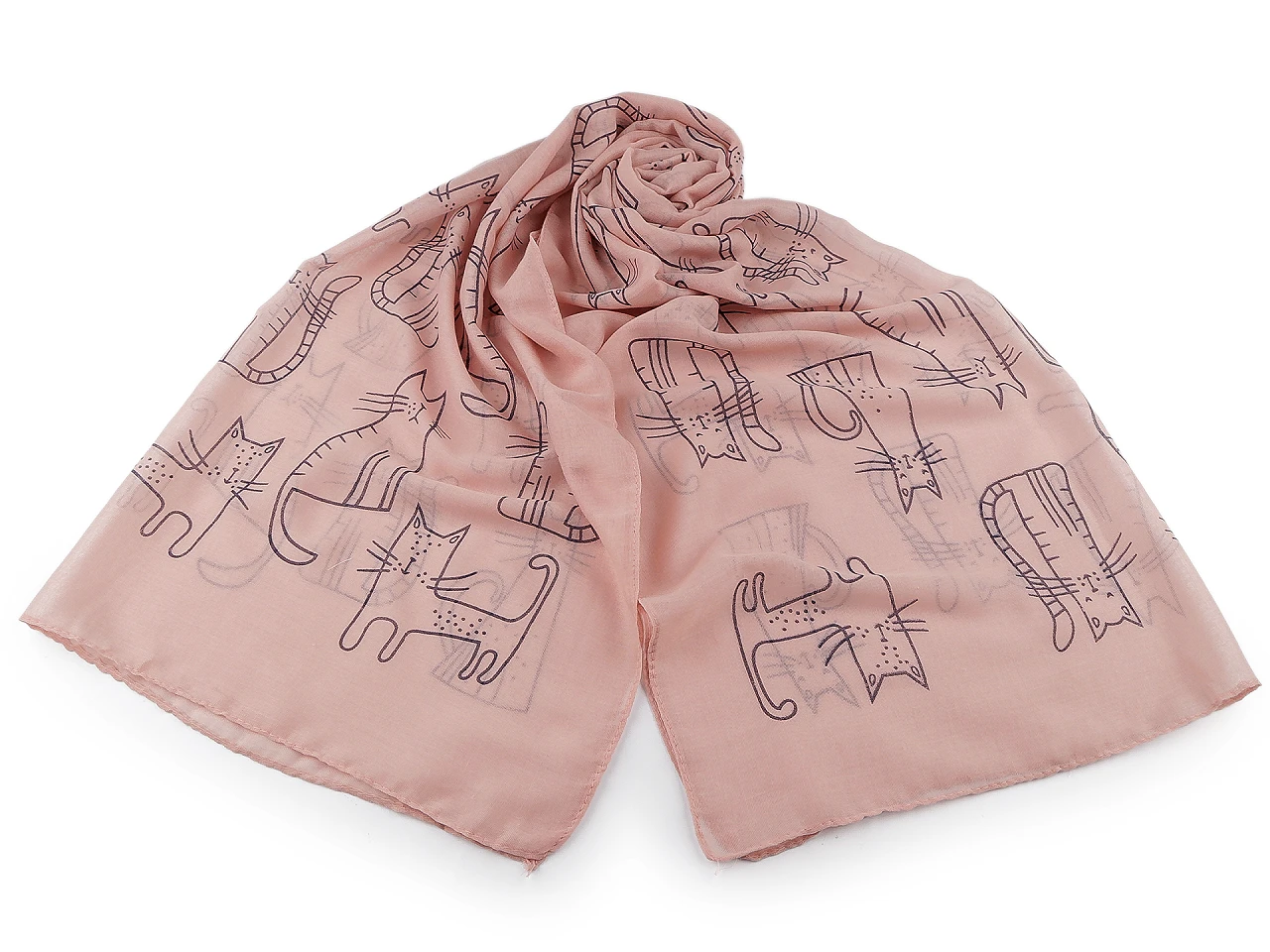 Női sál macska - 70x180 cm