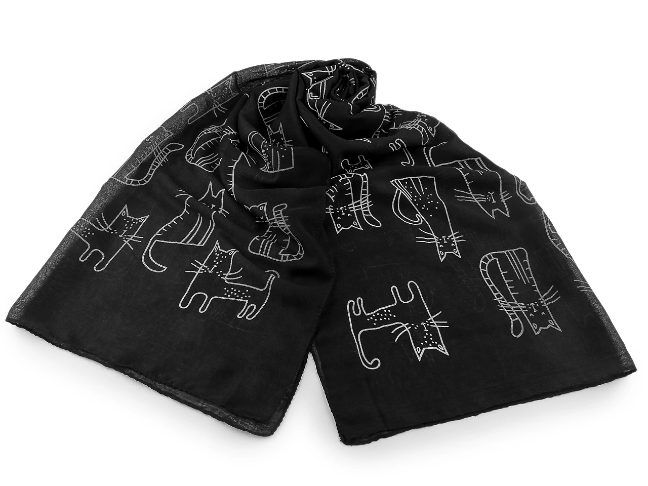 Női sál macska - 70x180 cm