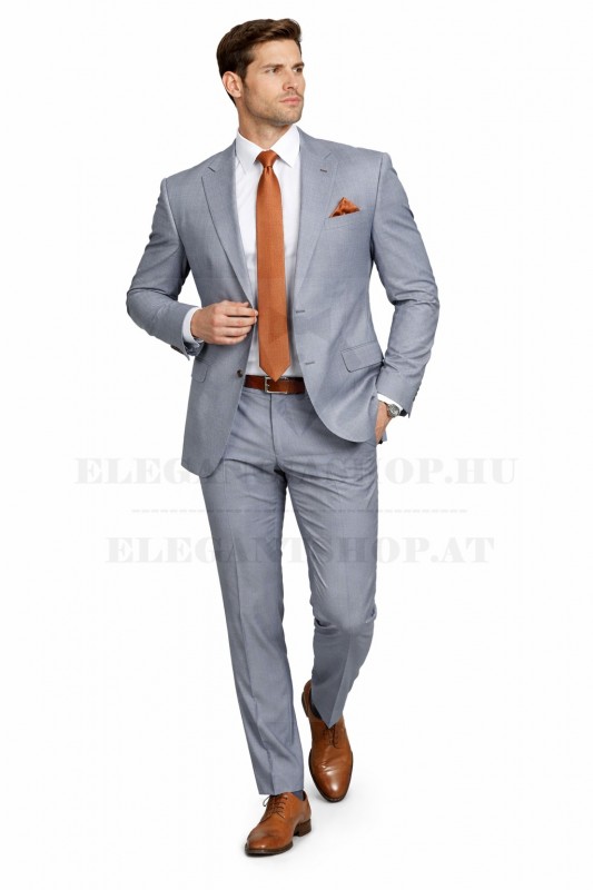 Parker slim fitt öltöny - Világosszürke