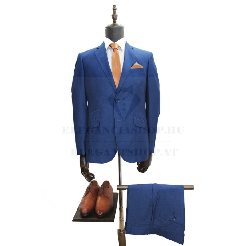 Parker slim fitt öltöny - Középkék