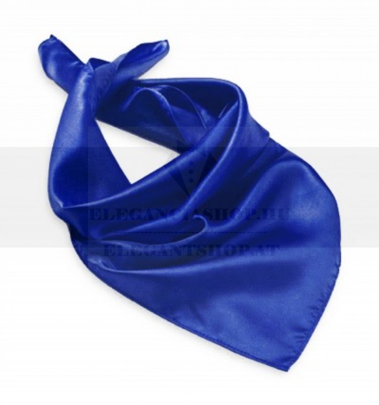 Szatén női kendő - Királykék