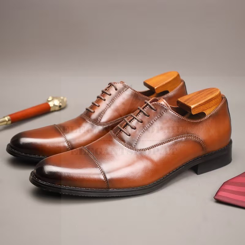 Marhabőr férfi cipő - Caramell