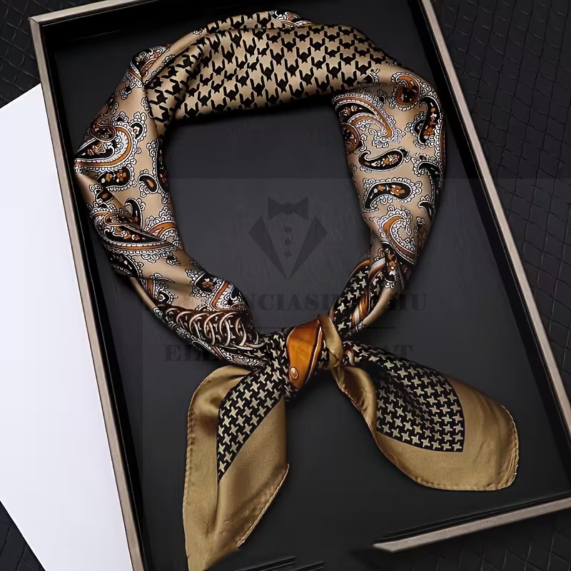 Férfi exklúzív sál - Barna mintás