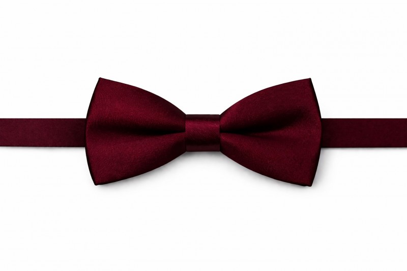 Gyerek szatén csokornyakkendő - Bordó