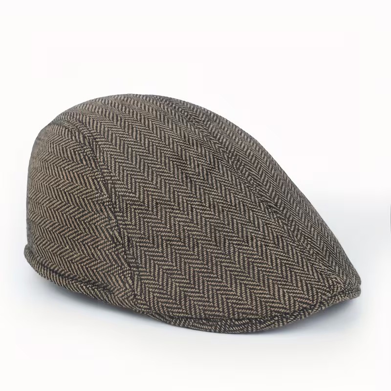 Golf férfi sapka - Barna halszálkás