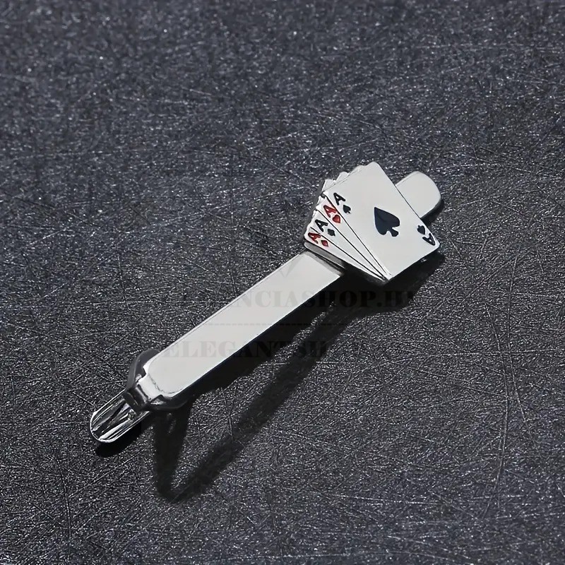 Póker nyakkendőtű díszdobozban - Ezüst