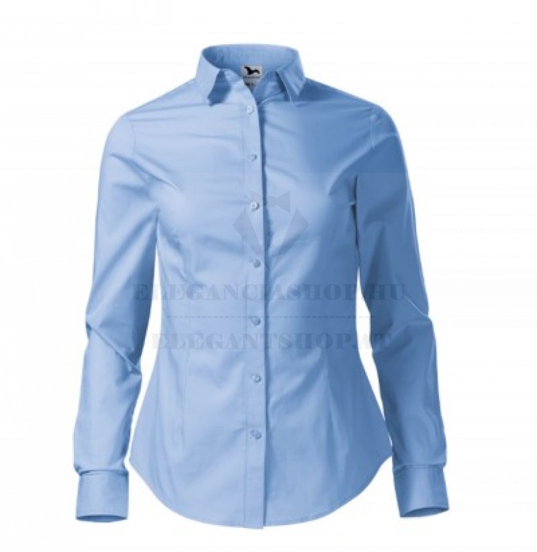 Női puplin ing hosszúujjú - Kék