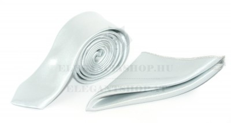 Szatén slim szett - Ezüst