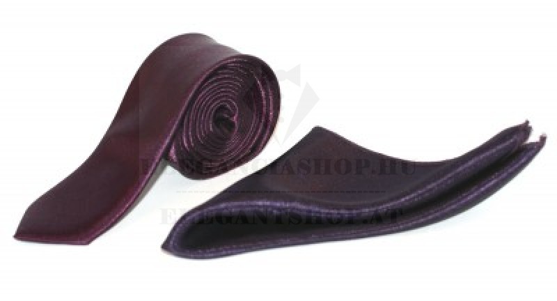 Szatén slim szett - Sötétlila