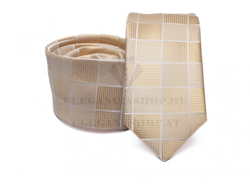 Prémium nyakkendő - Arany kockás