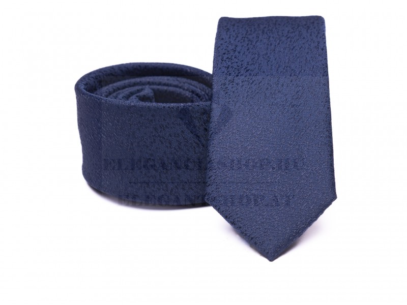 Prémium slim nyakkendő - Kék mintás